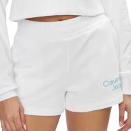 Short Blanc Femme Calvin Klein Jeans Stacked Institutional pas cher