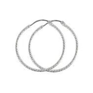 Boucles D'oreilles Créoles Argenté Clio Blue ORDIAM230 pas cher