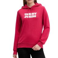 Sweat Rose foncé Femme Tommy Hilfiger Logo 2 pas cher