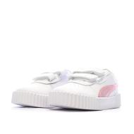 Baskets Blanche Fille Puma Carina 3.0 Blurry Dr vue 6