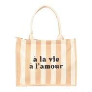 Taupe/White Beach Bag Gérard Pasquier Amour