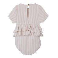 White/Pink Girls’ Romper by Lil’ Atelier Nbffemke Photo of the Espace des Marques %store% store - view of %key%