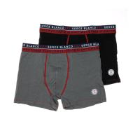 x2 Boxers Noir/Gris Serge Homme Blanco Class3