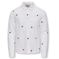 Camisa blanca/roja para niña ONLY Koglina barato