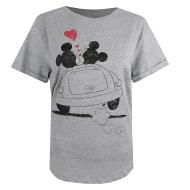 T-Shirt Gris Femme Disney Mickey & Minnie Hearts vue 2
