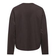 T-Shirt Manches Longues Marron Femme Only Happy1 vue 2