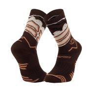 X1 Paires de Chaussettes Marron BV SPORT Trail Biere pas cher
