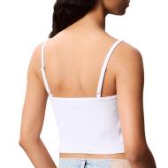 Débardeur Blanc Femme Calvin Klein Jeans A- Woven vue 2