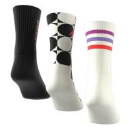 X3 Paires de Chaussettes Blanc/Noir Homme Adidas Pride vue 2