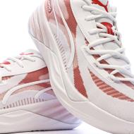 Chaussures de Basketball Blanches/Roses Homme Puma All-pro Nitro vue 7