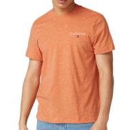 T-shirt Orange Homme Tommy Hilfiger Heathered pas cher