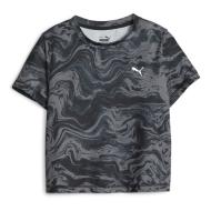 T-shirt Fille Noir/Gris Puma Marbelized pas cher