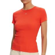 T-Shirt Orange Femme Tommy Hilfiger DW0DW17383