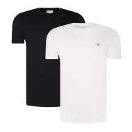 X2 T-Shirts Blanc/Noir Homme Calvin Klein Woven Label pas cher