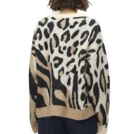 Pull Marron Imprimé Femme Vero Moda Kai vue 2