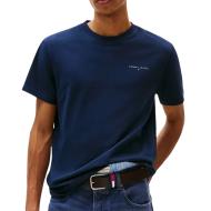 T-shirt Marine Homme Tommy Hilfiger Tjm Slim Linear Ches-dark pas cher