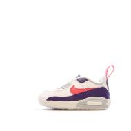 Baskets Blanches/Violet Garçon Nike Max 90 pas cher