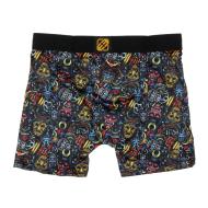 Boxer Noir/Bleu/Jaune à Imprimés Homme Freegun MAS vue 2