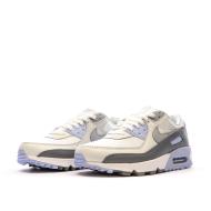 Baskets Blanche/Bleu Femme Nike Air Max 90 vue 6