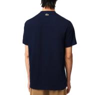 T-shirt Marine Mixte Lacoste TH1218 vue 2