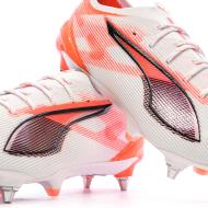 Chaussures de football Blanches/Orange Homme Puma Ultra 5 Ultimate vue 7