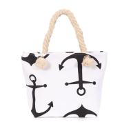 Mini sac de plage Beige/Noir Ancre Enfant vue 2