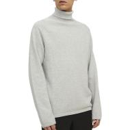 Pull Col roulé Gris Clair Homme Jack & Jones Roll 31 pas cher