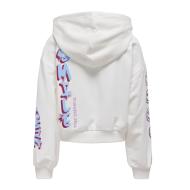 Sweat à Capuche Blanc Fille Kids ONLY Smile Life vue 2
