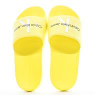 Claquettes Jaune Femme Calvin Klein Jeans Slide Monogram vue 3