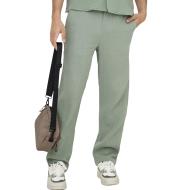 Pantalon Fluide Gaz de coton Vert Homme Only & Sons Onssinus 0158 pas cher