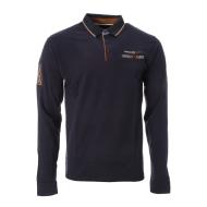 T-shirt Manches Longues Marine/Camel Homme RMS26 91241 pas cher