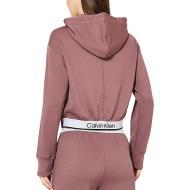 Sweat Zippé Mauve Femme Calvin Klei Full vue 2