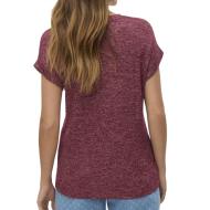 T-Shirt Rouge Chiné Femme Vero Moda Brianna 10291353 vue 2