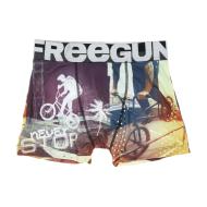 Boxer Noir/Violet à Imprimés Garçon Freegun NIN pas cher