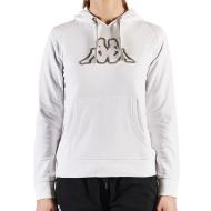 Sweat à Capuche Blanc Femme Kappa Belle Slim pas cher