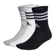 x3 Chaussettes Noires/Grises/Blanches Homme Adidas IC1323 pas cher