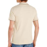 Polo Beige Homme Calvin Klein Jeans Stretch Pique vue 2