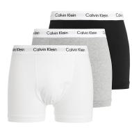 X3 Boxers Noir/Blanc/Gris Homme Calvin Klein Jeans Trunk 3p