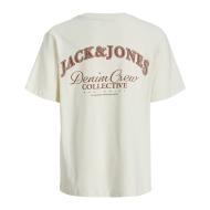 T-Shirt Écru Garçon Jack & Jones brandes Back vue 2