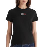 T-Shirt Noir Femme Tommy Hilfiger DW0DW21965 pas cher