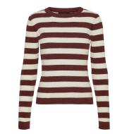 Pull Beige/Rouge Femme Vero Moda Chili