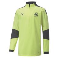 OM Sweat Training Top Jaune Fluo Junior Puma 2020/21 pas cher