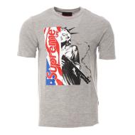 T-shirt Gris Homme Supreme Grip Maril