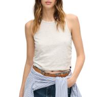Débardeur Blanc Chiné Femme Superdry Superdry Ruched