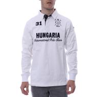 Polo blanc homme Hungaria International Polo Team pas cher