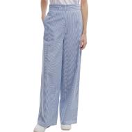 Pantalon fluide Bleu/Blanc Femme Teddy Smith Rebelle pas cher