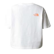 T-Shirt Crop Blanc Femme The North Face Graphic NF0A83FAN3N1 vue 2