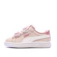 Baskets Rose Fille Puma Smash 3.0 Badges pas cher