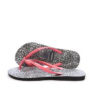 Tongs Gris/Rose Femme Havaianas Hav Slim Leopard pas cher