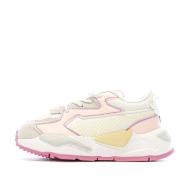 Baskets Écru/Rose Fille Puma Outline pas cher